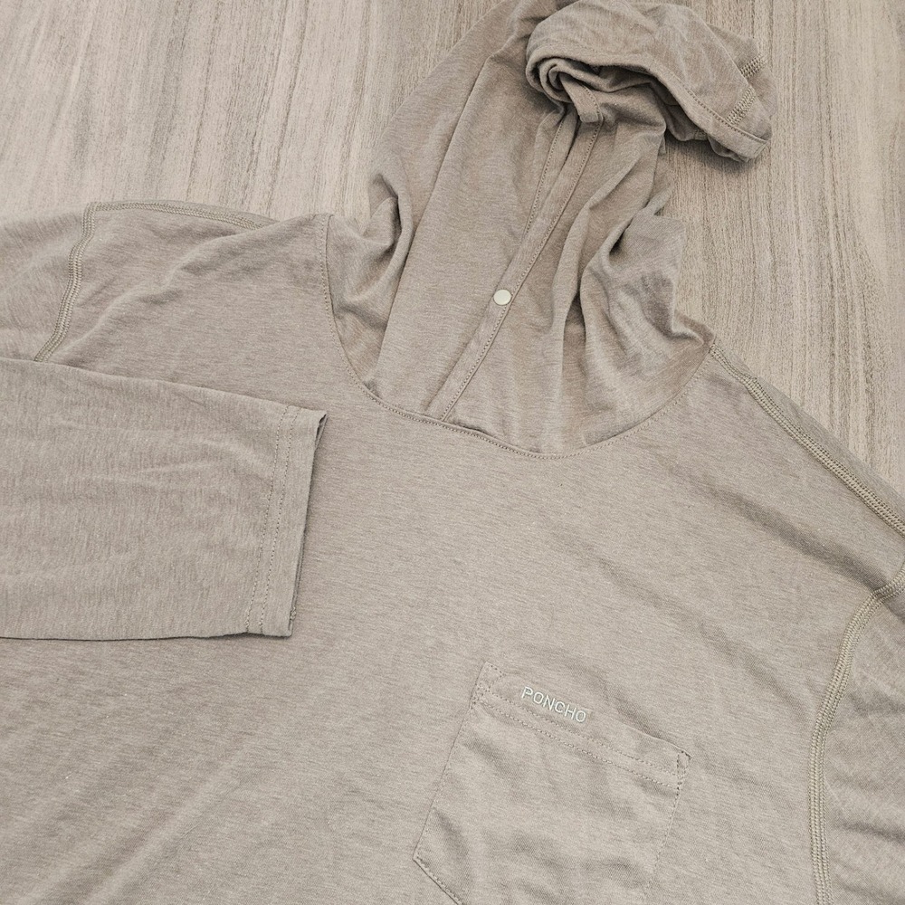 Poncho Outdoors Sun Hoodie Mens XL Recycled Performance Fishing Shirt Thumbhole